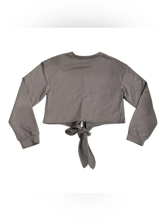 HALARA Tops - Halara NWT XS Gray Cropped Tie Back Sweatshirt Long Sleeve Athleisure Top